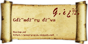 Gömöry Éva névjegykártya